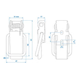 ProPlus Spansluiting 110x48mm