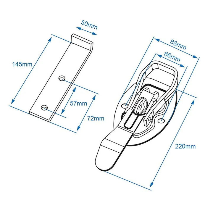 ProPlus Spansluiting 220x40mm + tegenstuk