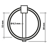 ProPlus Borgpen 4,5mm met ring 2 stuks in blister