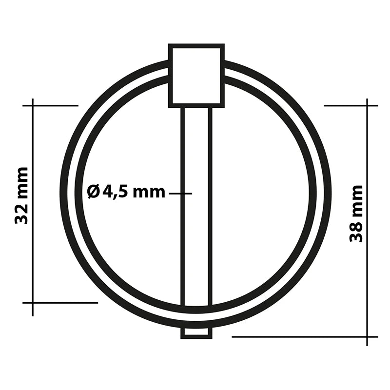 ProPlus Borgpen 4,5mm met ring 2 stuks in blister