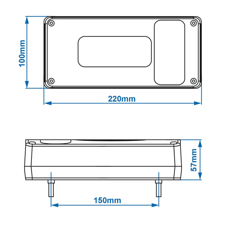 ProPlus Achterlicht 6 functies 215x100mm links