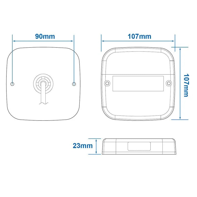 ProPlus Achterlicht 12V 5 functies 107x107mm 8LED