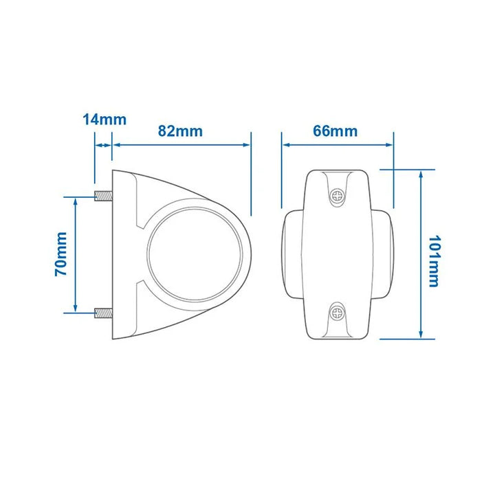 ProPlus Breedtelicht 12/24V rood/wit 101x82mm LED