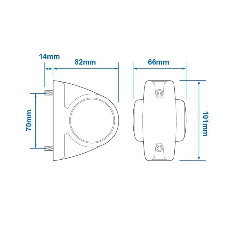 ProPlus Breedtelicht 12/24V rood/wit 101x82mm LED in blister