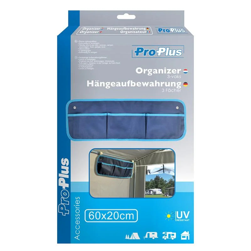 ProPlus Organizer 3-vaks 60x20cm - blauw