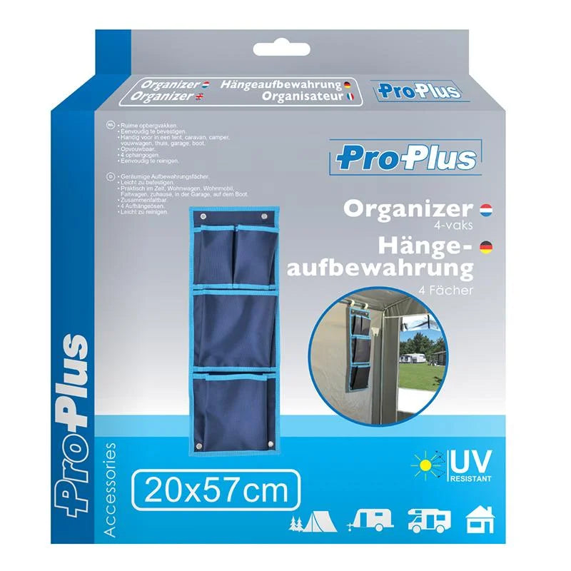 ProPlus Organizer 4-vaks 20x57cm - blauw