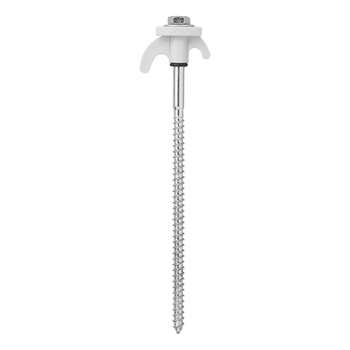 ProPlus Tentharing 20cm metaal schroefbaar met kunststof haak 6 stuks in polybag