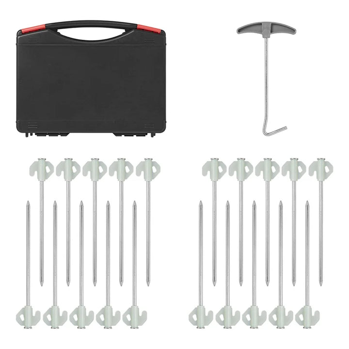 ProPlus Rotspen 20 cm metaal met glow-in-the-dark haak - set van 20 stuks in koffer