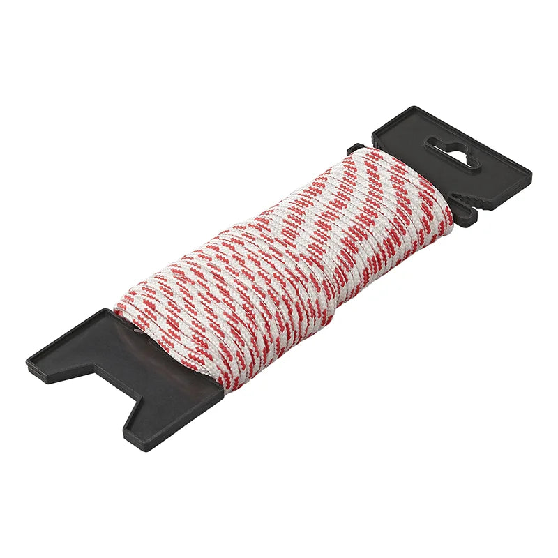 ProPlus Gevlochten Touw - Ø 4 mm - 20 meter - Rood/ Wit