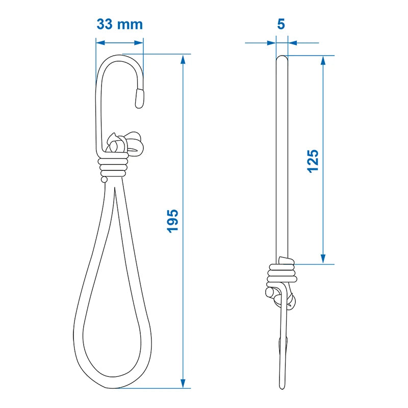 ProPlus Tentspanner elastisch wit met haak