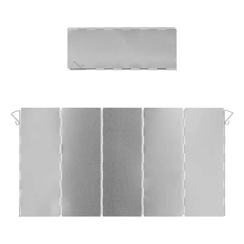 ProPlus Kookwindscherm 5-delig aluminium vouwbaar 49 x 26 cm