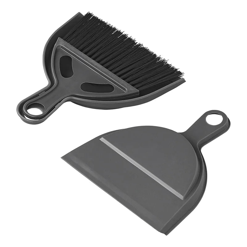 ProPlus Mini Stoffer en Blik - 17 x 1.5 cm - Zwart/Grijs