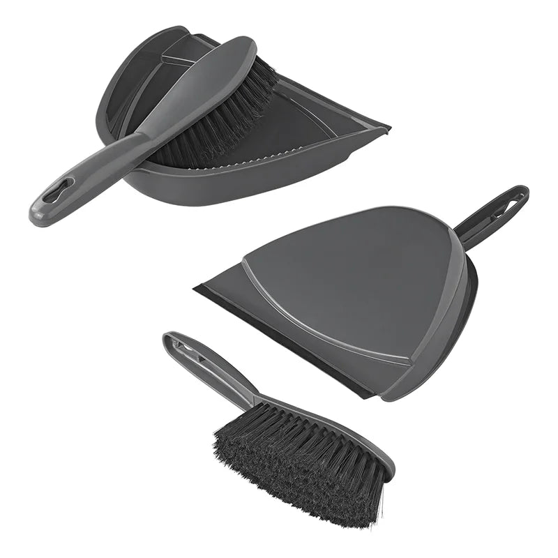ProPlus Stoffer en Blik - 22 x 33 cm - Grijs/Zwart