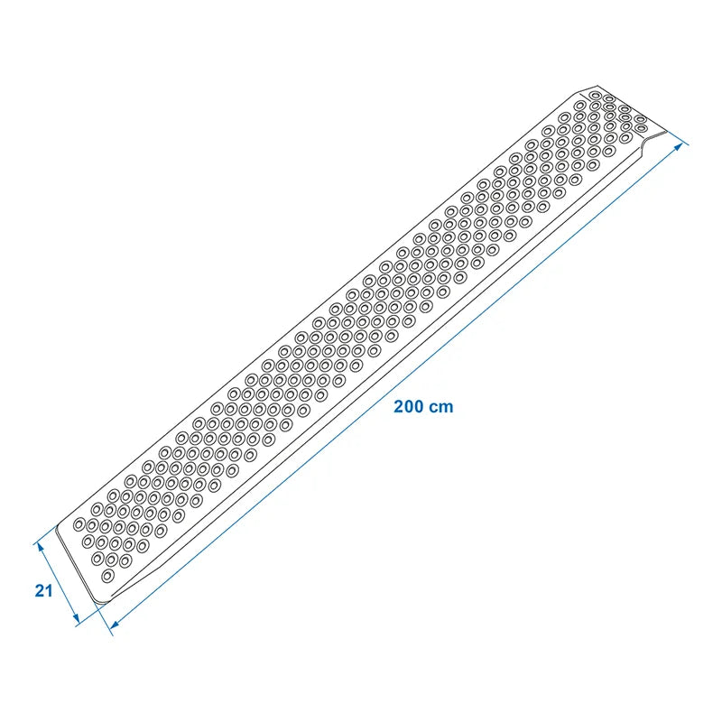 ProPlus Oprijplaat aluminium 200x21cm 200kg per stuk