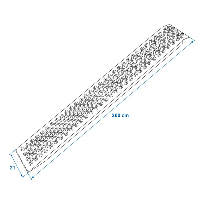 ProPlus Oprijplaat aluminium 200x21cm 200kg per stuk
