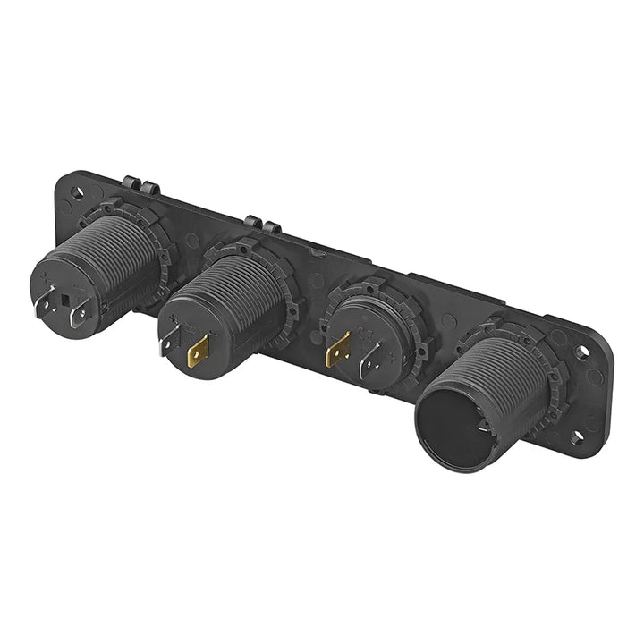 ProPlus Inbouw kit: stekkerdoos DIN + voltmeter + USB poort 2x type A 4200mA