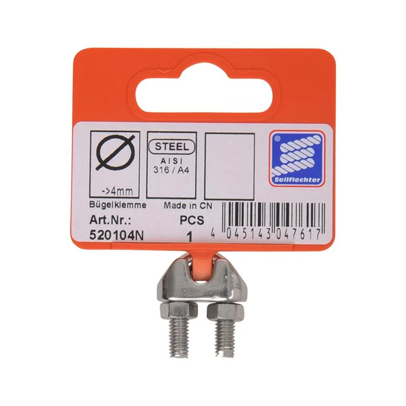 ProPlus Staaldraadklem 4-5mm, A4 RVS AISI 316