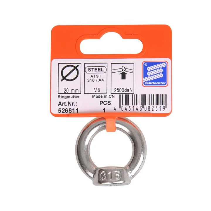ProPlus Ringmoer M8, A4 RVS AISI 316