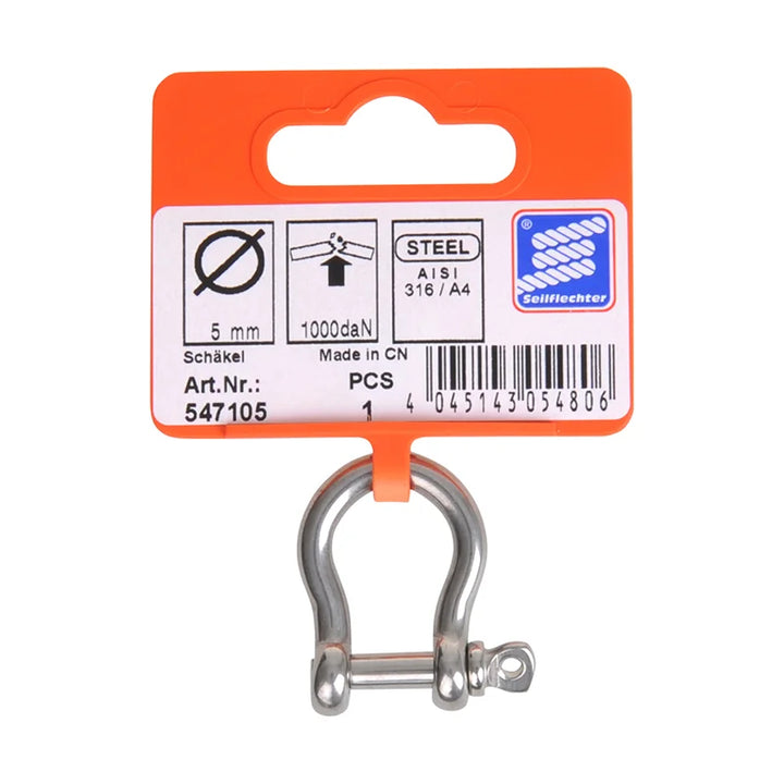 ProPlus Harpsluiting kort 5mm, A4 RVS AISI 316, 1.000 daN