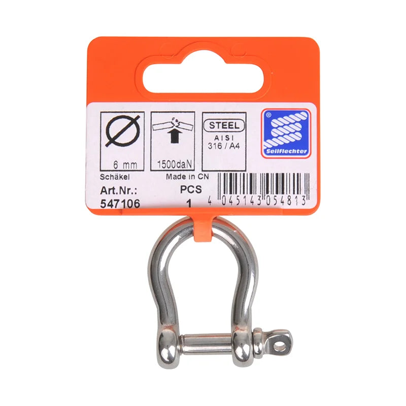 ProPlus Harpsluiting kort 6mm, A4 RVS AISI 316, 1.500 daN