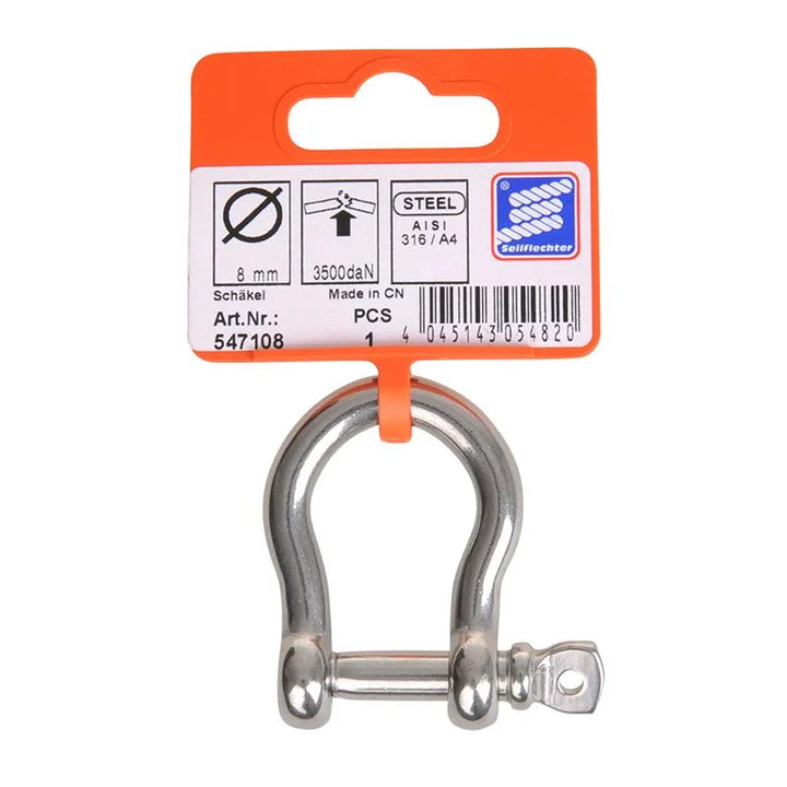 ProPlus Harpsluiting kort 8mm, A4 RVS AISI 316, 3.500 daN