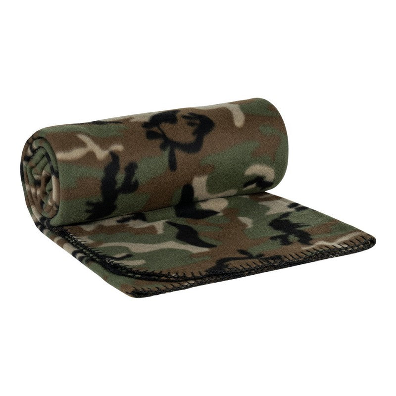 Fleece deken camouflage - Woodland