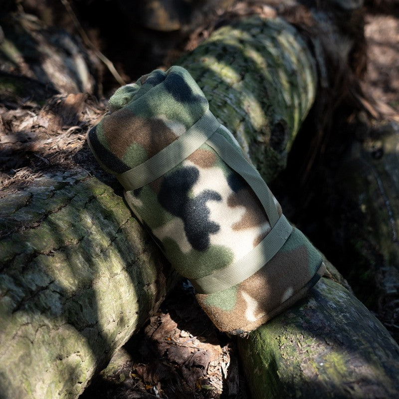 Fleece deken camouflage - Woodland