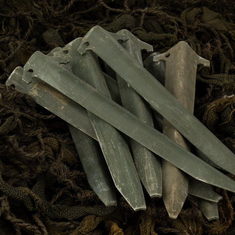 Tentharingen US Army original set à 10 stuks gebruikt - Groen