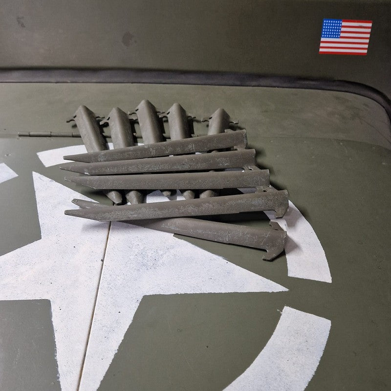 Tentharingen US Army original set à 10 stuks gebruikt - Groen