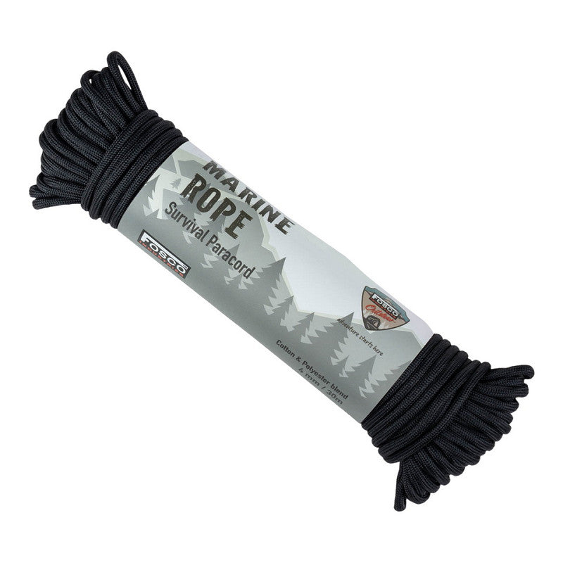 Survival Paracord Touw 30 meter 4 mm zwart