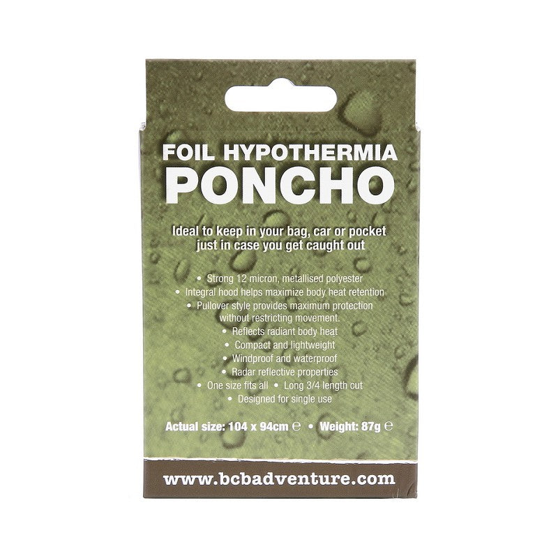 BCB Emergency poncho CL202 - Zilver/Chrome