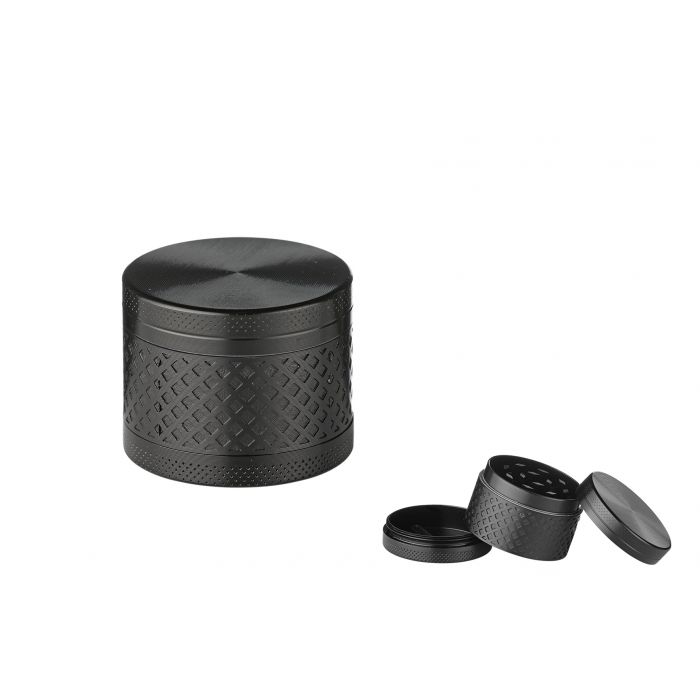 Super Heroes Grinder, 3 delig, metaal, Ø 38mm, H.32mm, zwart