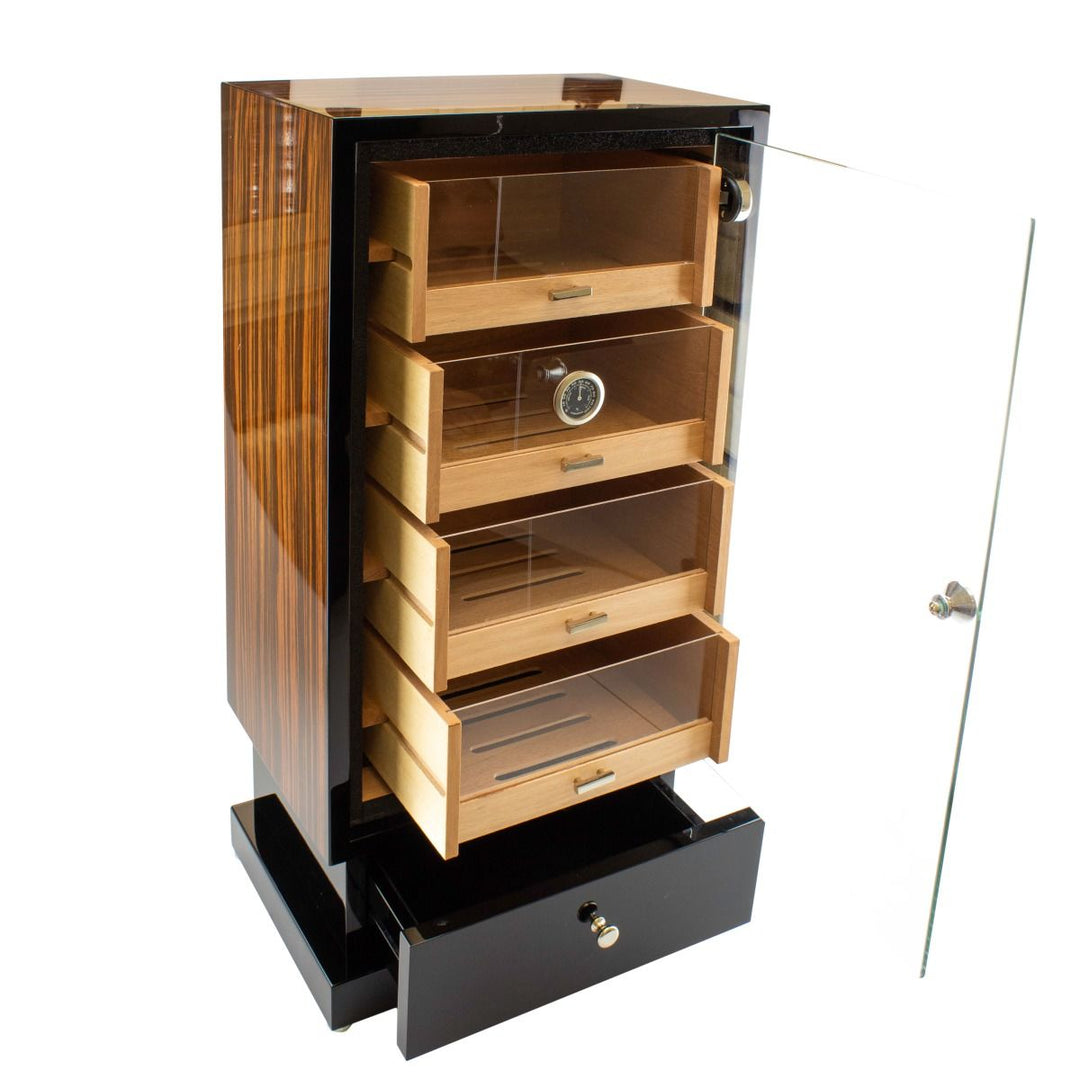Humidor Kabinet Ebony Wood + LED