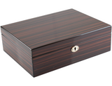 Humidor teak met slot hoogglans
