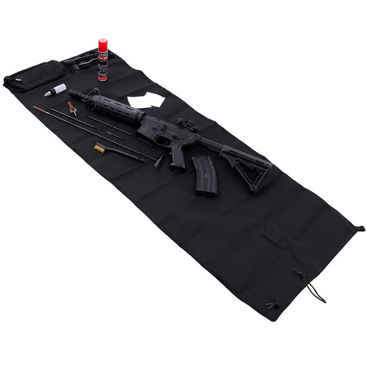 Geweer onderhoudsmat groot 130 cm - Zwart
