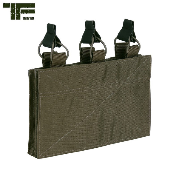 TF-2215 Triple M4 pouch with hook and loop panel - Ranger Green
