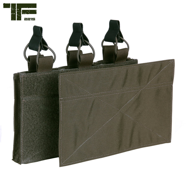 TF-2215 Triple M4 pouch with hook and loop panel - Ranger Green