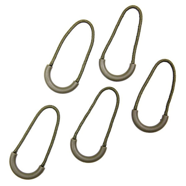 Zipper ring puller zakje met 5 stuks - Groen