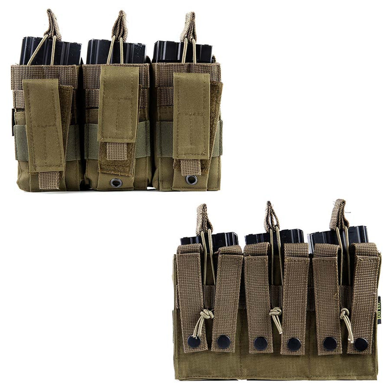 Triple kangaroo M4 mag pouch - Groen