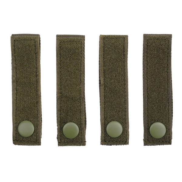 MOLLE strap hook + loop 4 pcs - Groen