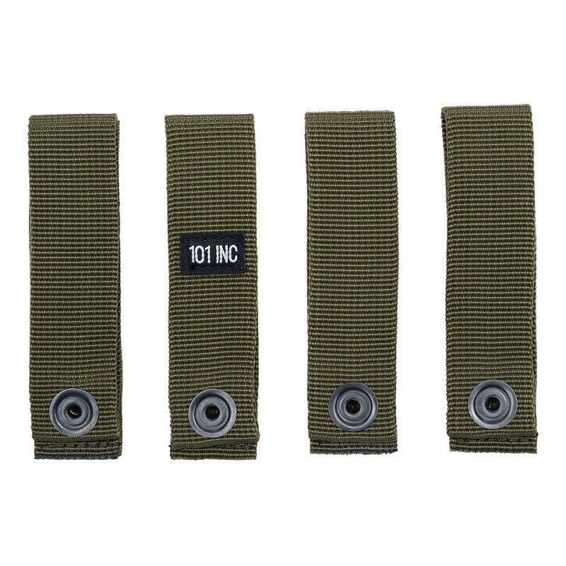 MOLLE strap hook + loop 4 pcs - Groen