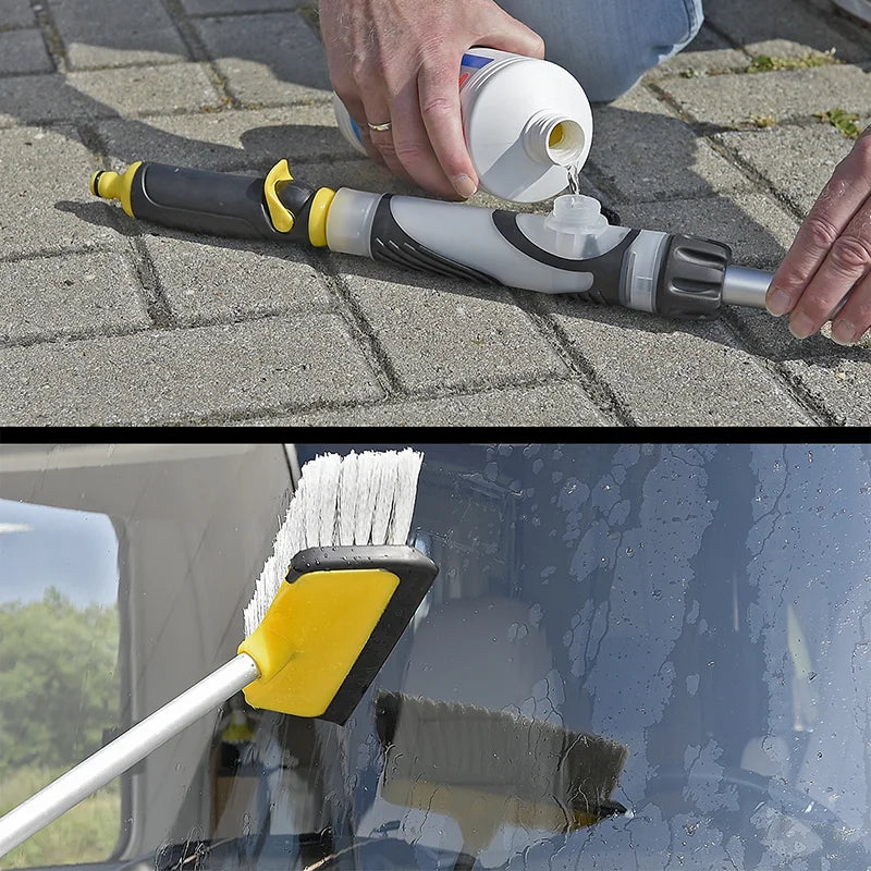 ProPlus Wasborstel met wisser en zeepdispenser en telescopische steel 92-150 cm