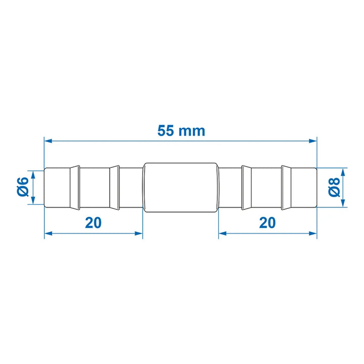 ProPlus Slangtule recht 8mm 2 stuks in blister