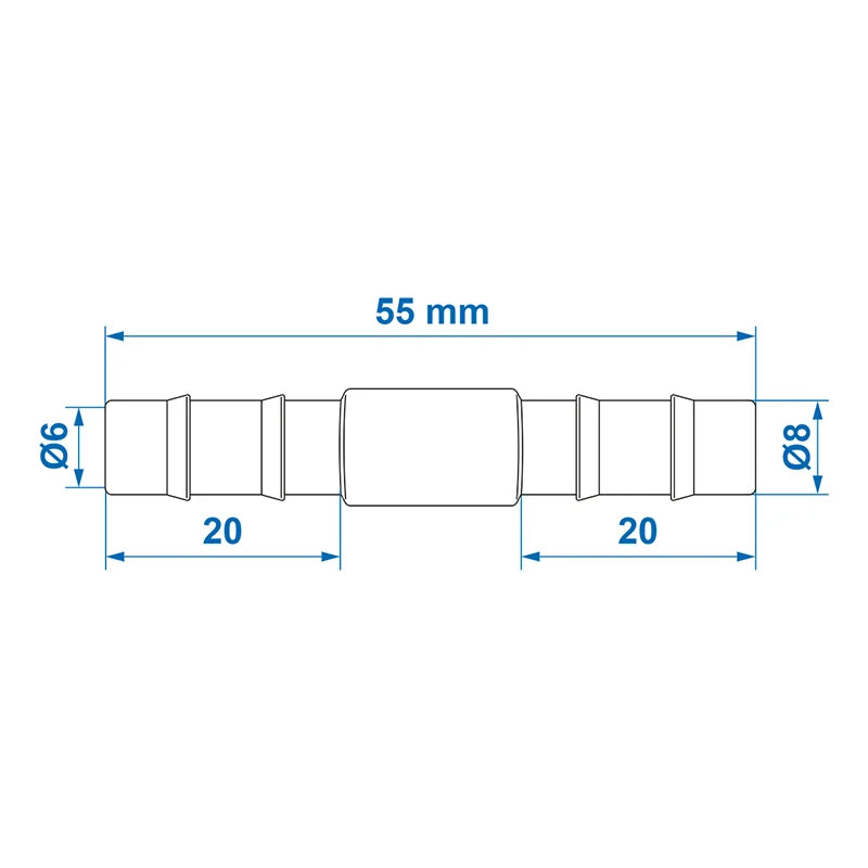 ProPlus Slangtule recht 8mm 2 stuks in blister