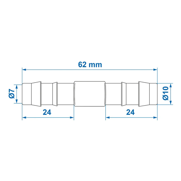 ProPlus Slangtule recht 10mm 2 stuks in blister