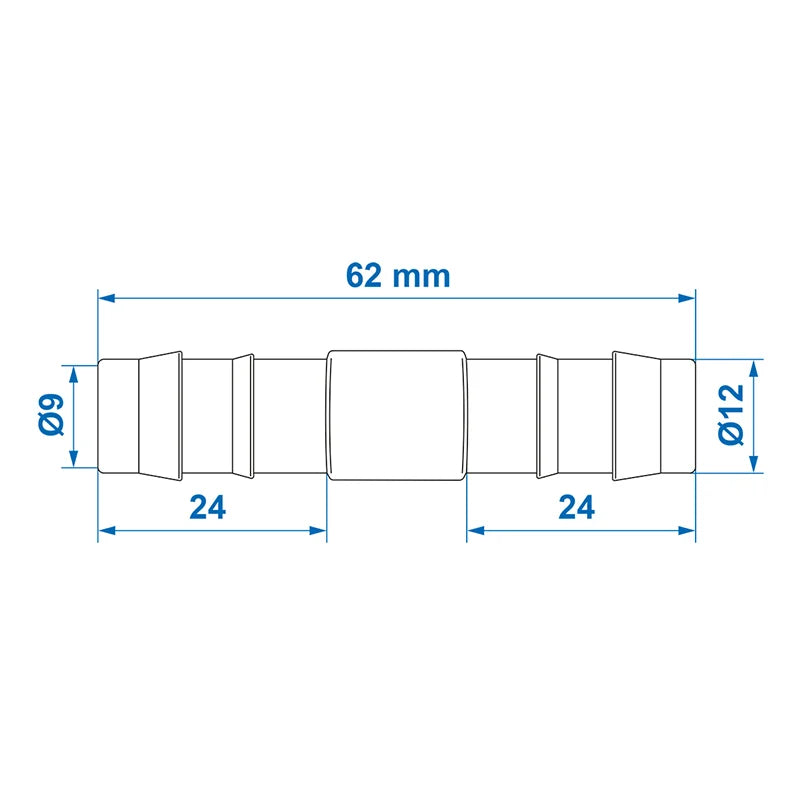 ProPlus Slangtule recht 12mm 2 stuks in blister