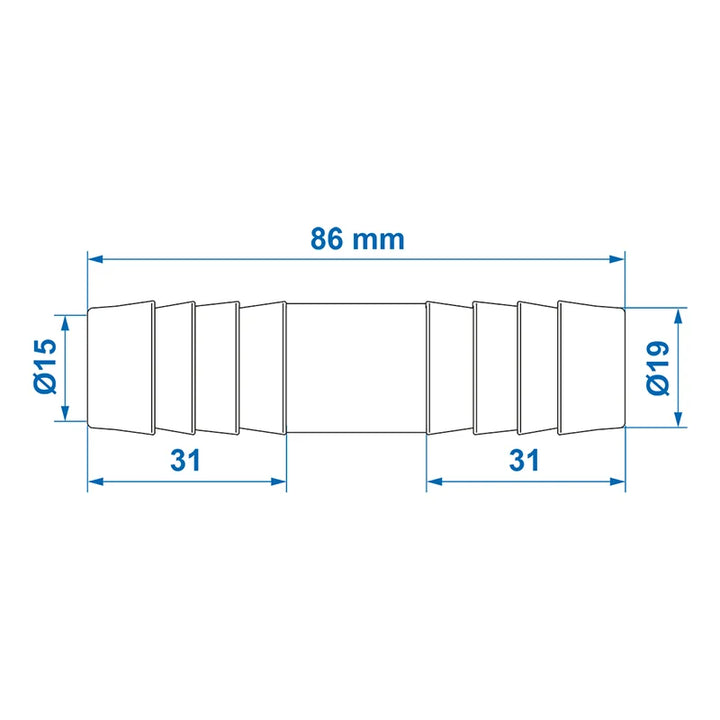 ProPlus Slangtule recht 19mm in blister