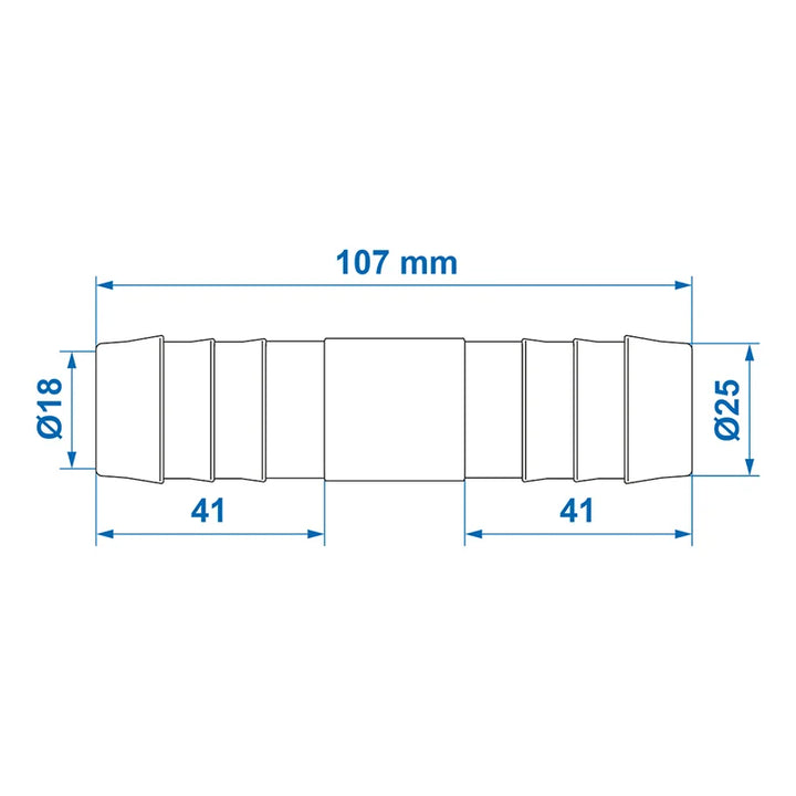 ProPlus Slangtule recht 25mm in blister