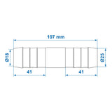 ProPlus Slangtule recht 25mm in blister