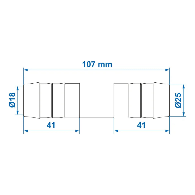 ProPlus Slangtule recht 25mm in blister